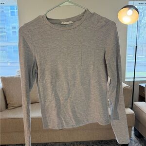 Cotton On Heather Gray Long Sleeve Crew Tee